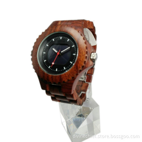 Make Custom Your Logo Sandalwood Wooden Watch, Fashion Men Western Wrist Watch